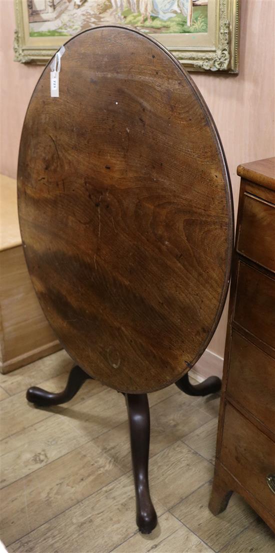 A George III mahogany tripod table W.99cm